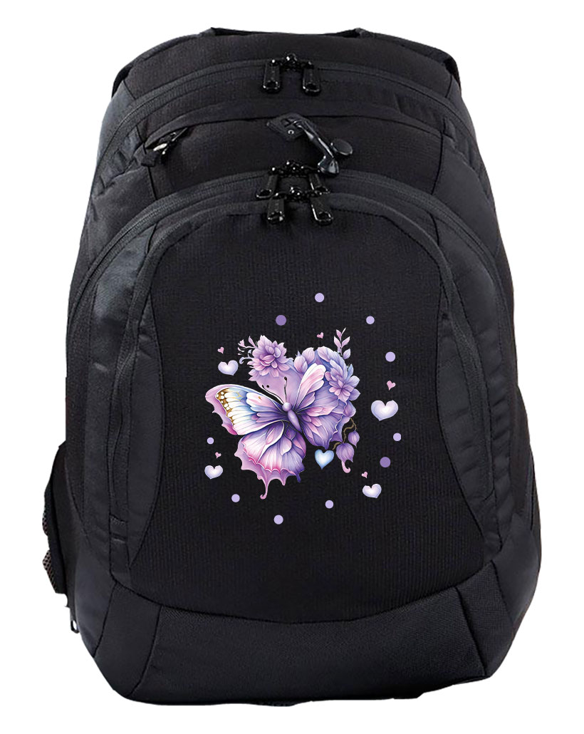 Schulrucksack Teen Compact Schmetterling mit Herzen