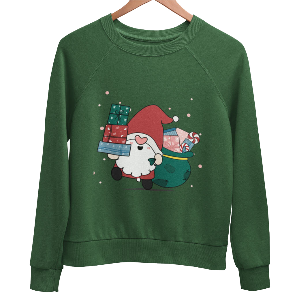 Sweatshirt Shirt Pullover Pulli Unisex Weihnachten Winter Wichtel mit Geschenken